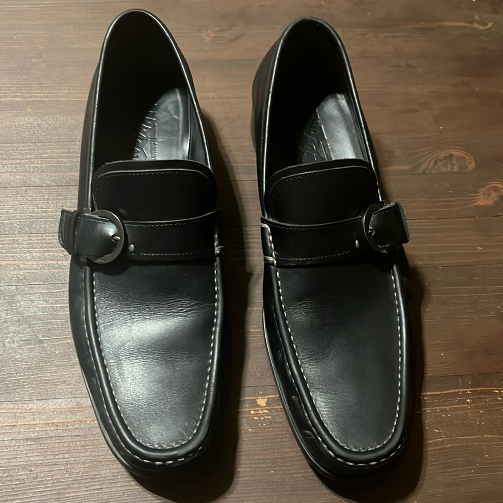 Men’s Black Ferragamo Dress Shoes